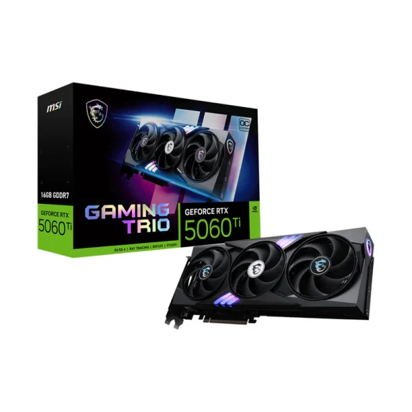 MSI GeForce RTX 5060 Ti 16G GAMING TRIO OC GDDR7 Graphics Card