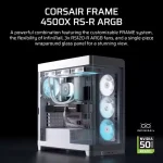 CORSAIR FRAME 4500X RS-R ARGB Panoramic Glass Mid-Tower Desktop Case (White) - Image 3